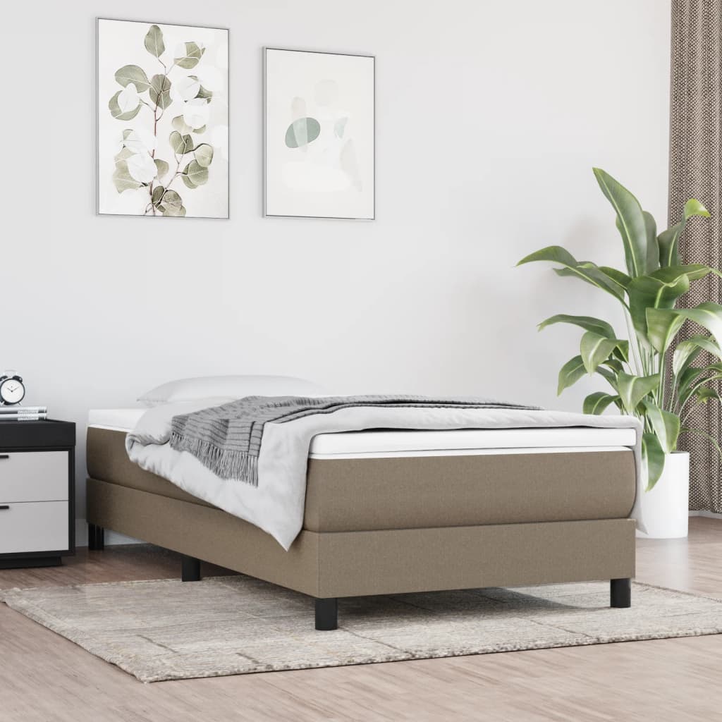 Boxspringbettgestell Taupe 100x200 cm Stoff