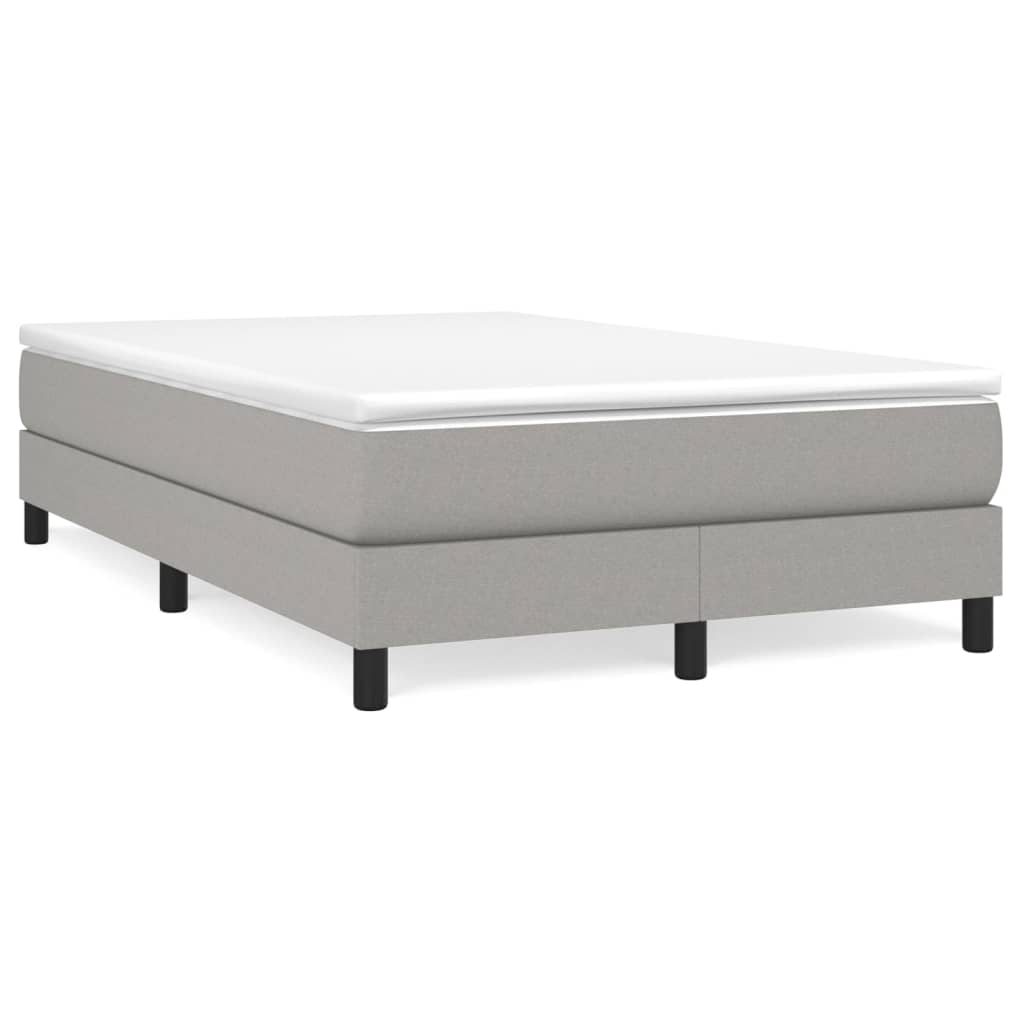 Boxspringbettgestell Hellgrau 120x200 cm Stoff