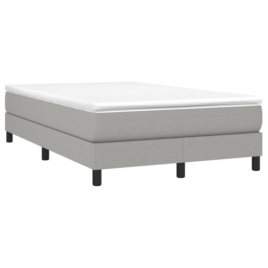 Boxspringbettgestell Hellgrau 120x200 cm Stoff