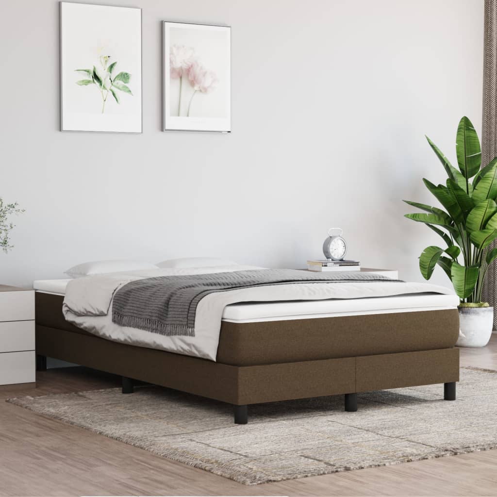 Boxspringbettgestell Dunkelbraun 120x200 cm Stoff