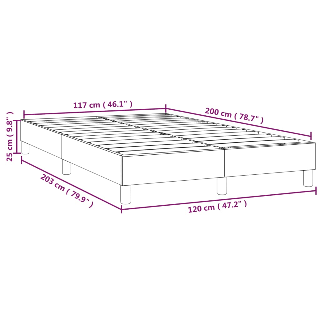Boxspringbettgestell Taupe 120x200 cm Stoff
