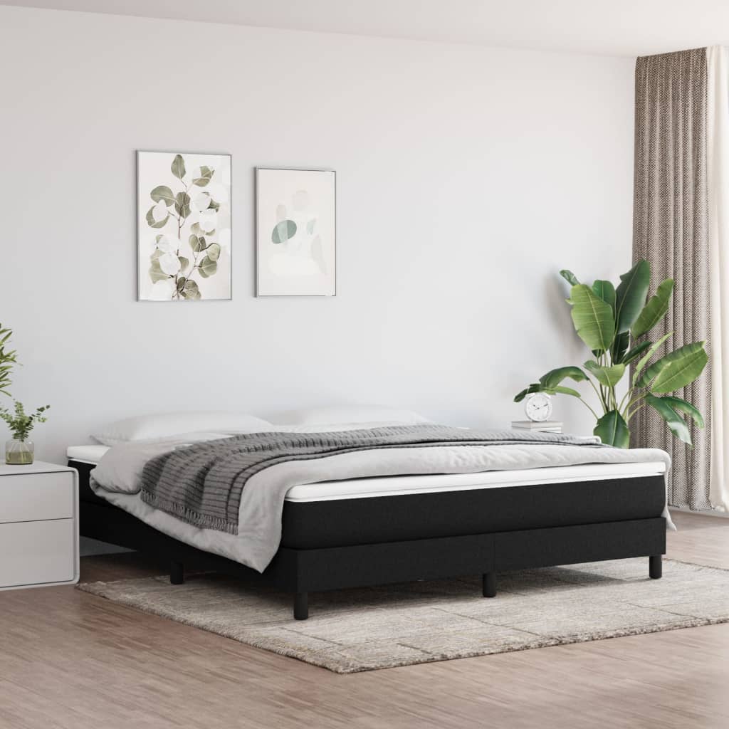 Boxspringbettgestell Schwarz 180x200 cm Stoff