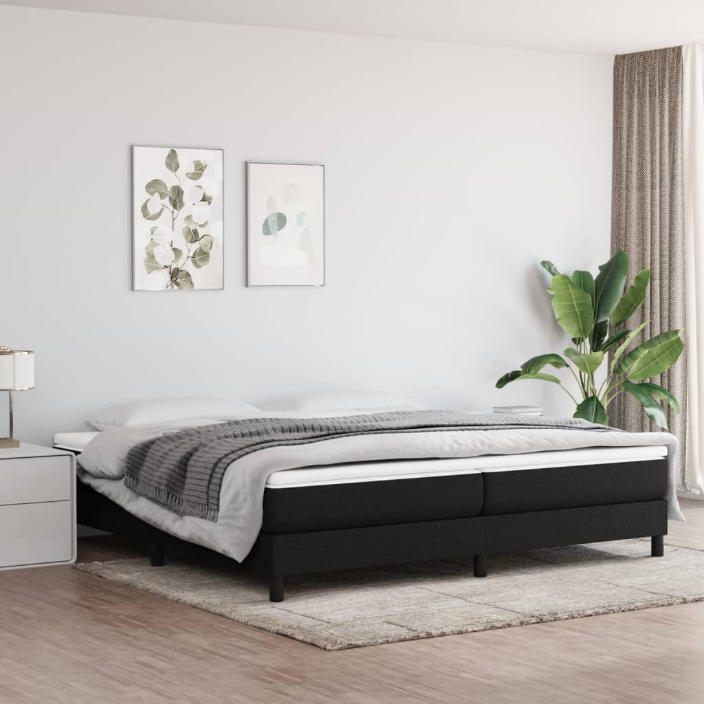 Boxspringbettgestell Schwarz 200x200 cm Stoff