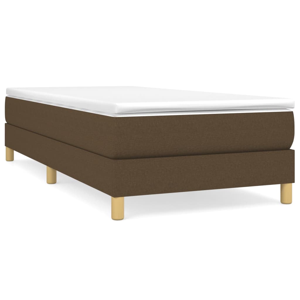 Boxspringbettgestell Dunkelbraun 100x200 cm Stoff