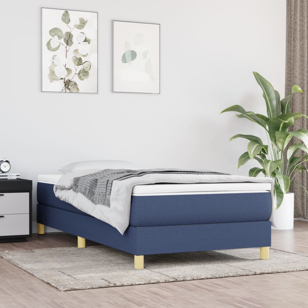 Boxspringbettgestell Blau 100x200 cm Stoff