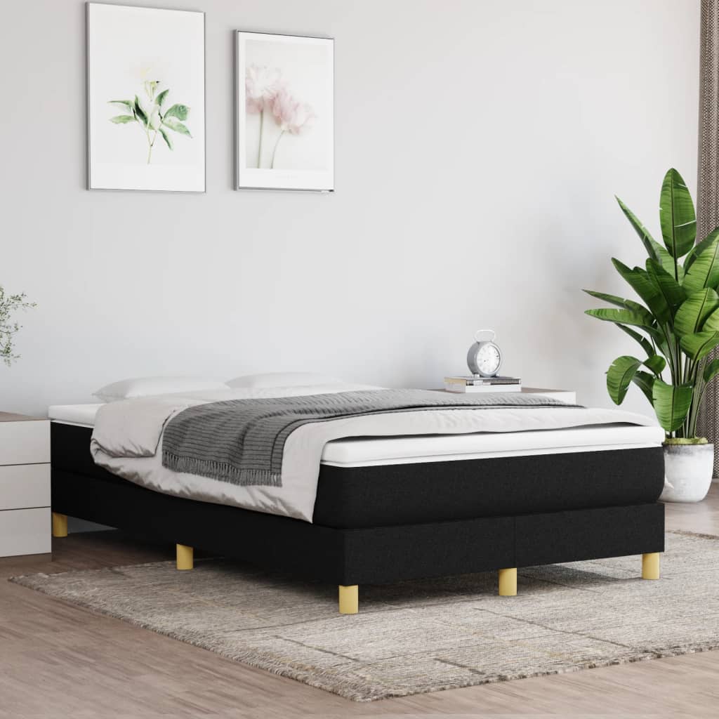 Boxspringbettgestell Schwarz 120x200 cm Stoff