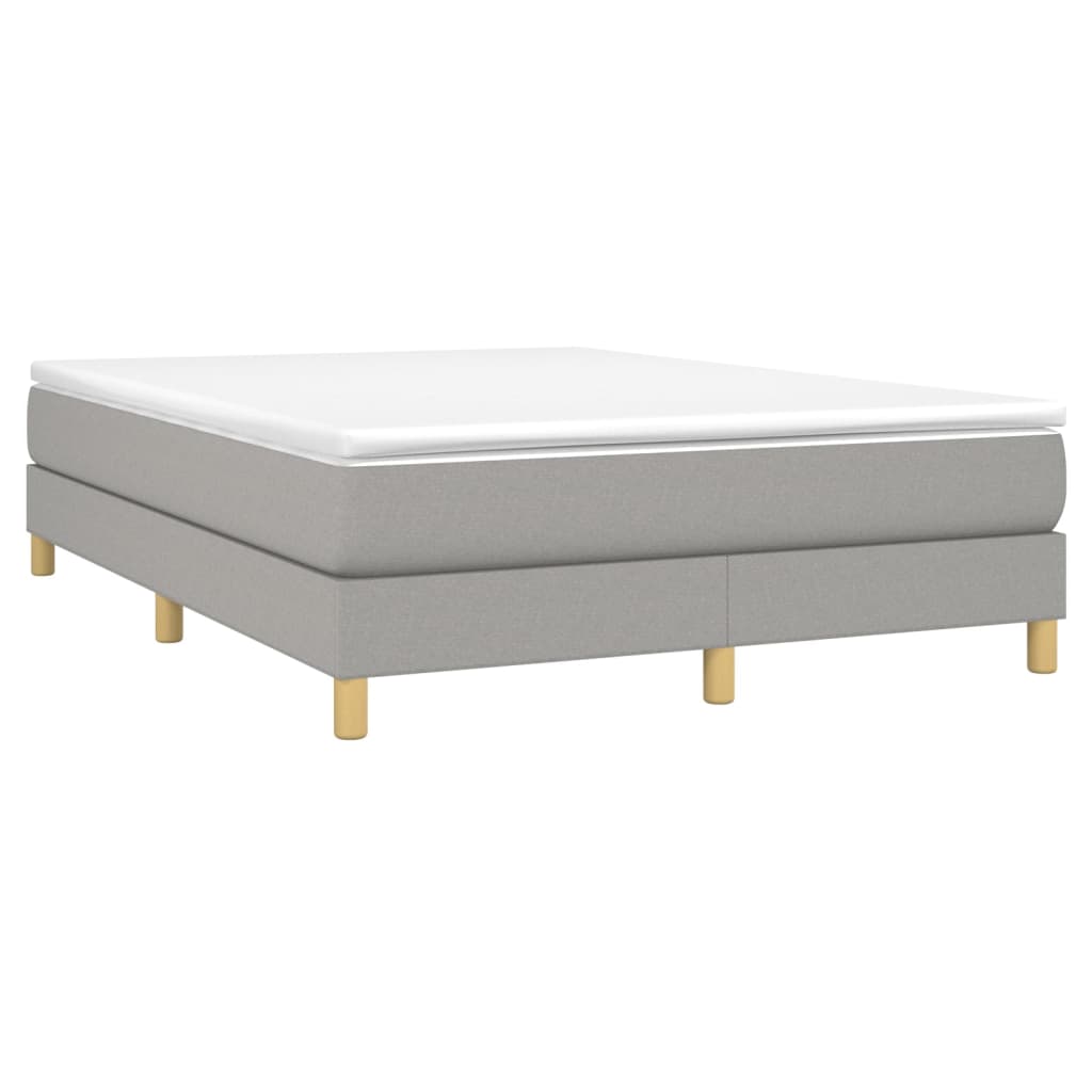 Boxspringbettgestell Hellgrau 140x190 cm Stoff