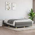 Boxspringbettgestell Dunkelgrau 140x190 cm Stoff