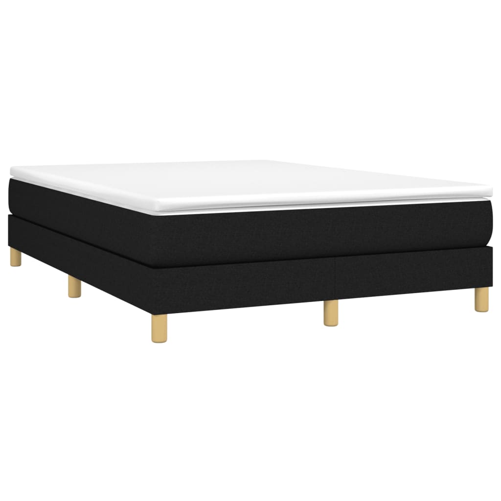 Boxspringbettgestell Schwarz 140x190 cm Stoff