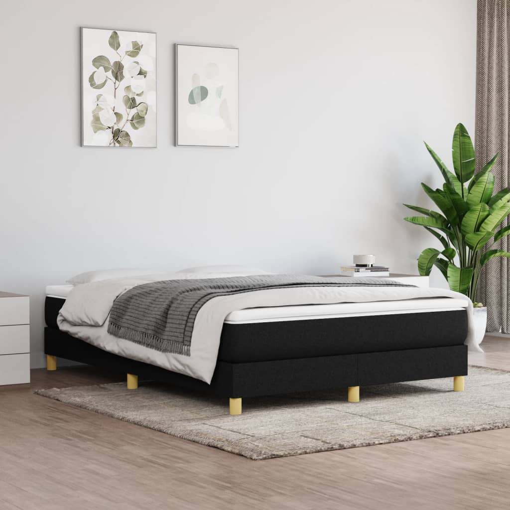 Boxspringbettgestell Schwarz 140x190 cm Stoff