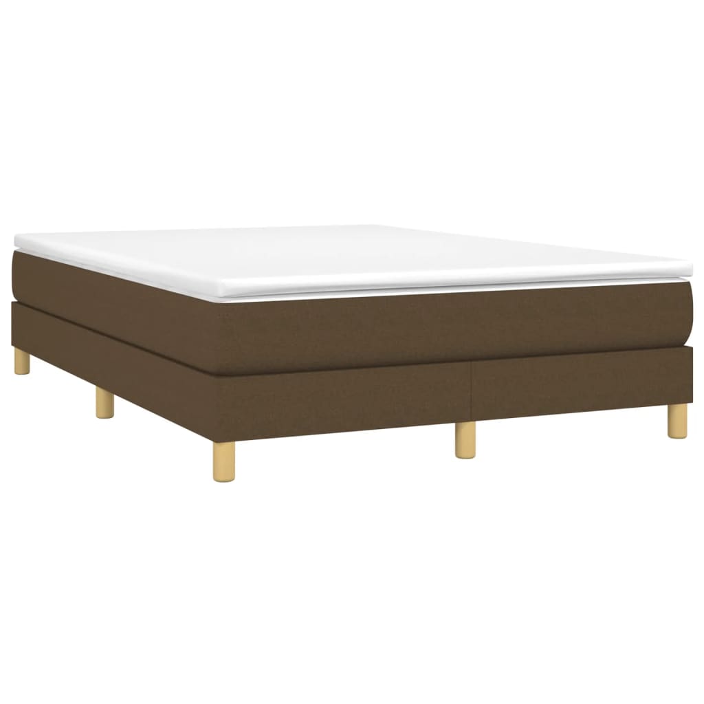 Boxspringbettgestell Dunkelbraun 140x190 cm Stoff