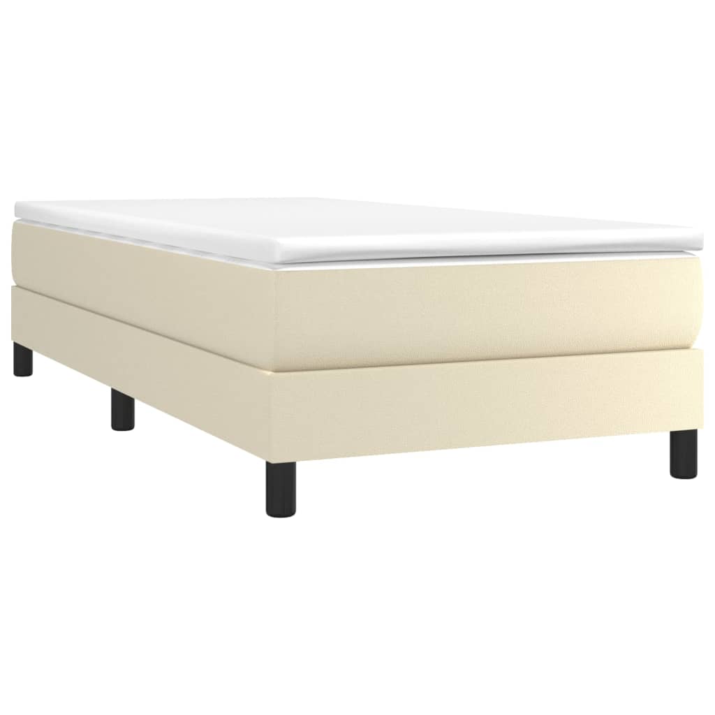 Boxspringbettgestell Creme 80x200 cm Kunstleder