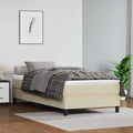 Boxspringbettgestell Creme 80x200 cm Kunstleder