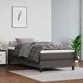 Boxspringbettgestell Grau 80x200 cm Kunstleder