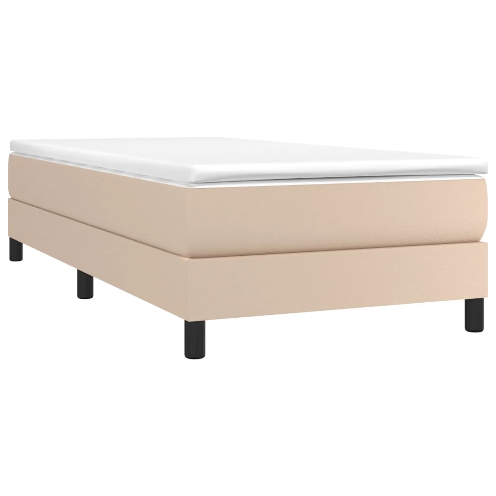 Boxspringbettgestell Cappuccino-Braun 80x200 cm Kunstleder