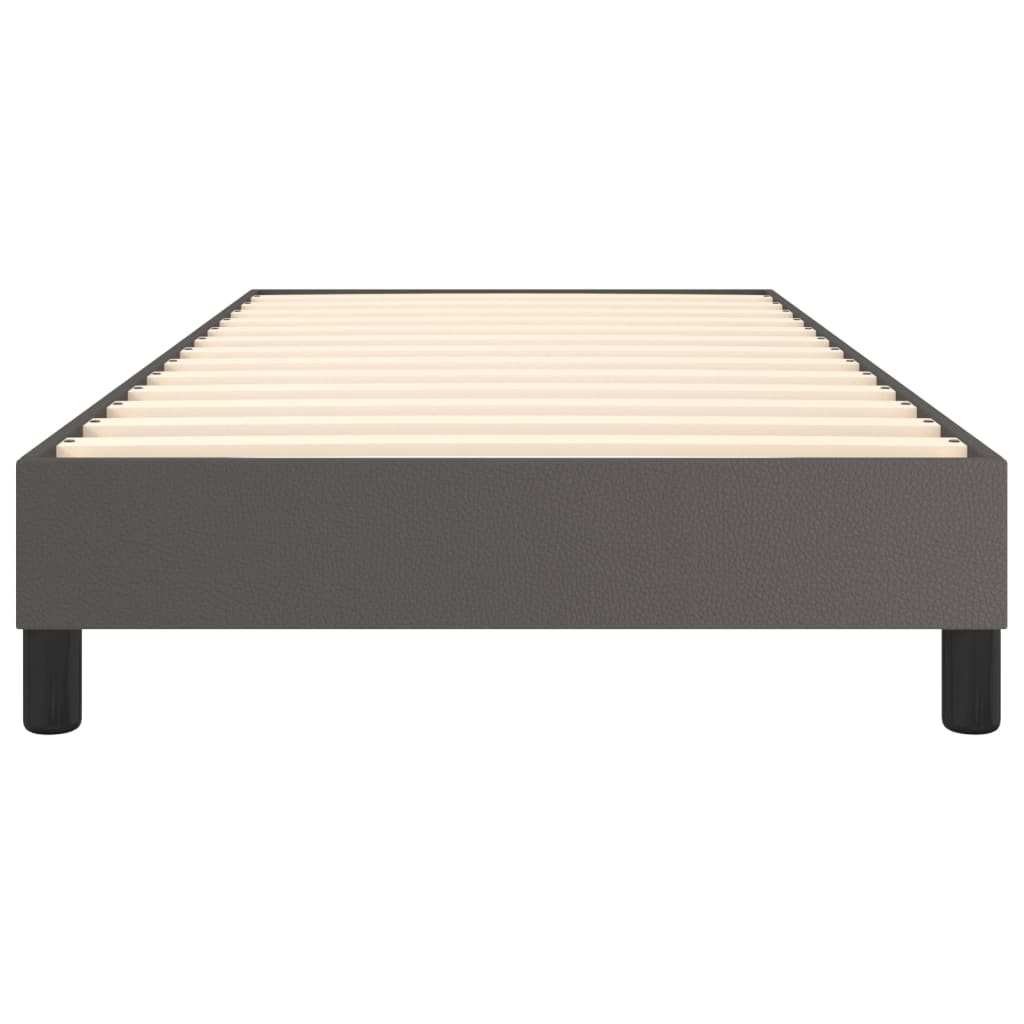 Boxspringbettgestell Grau 90x190 cm Kunstleder