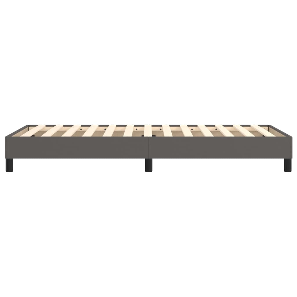 Boxspringbettgestell Grau 90x190 cm Kunstleder