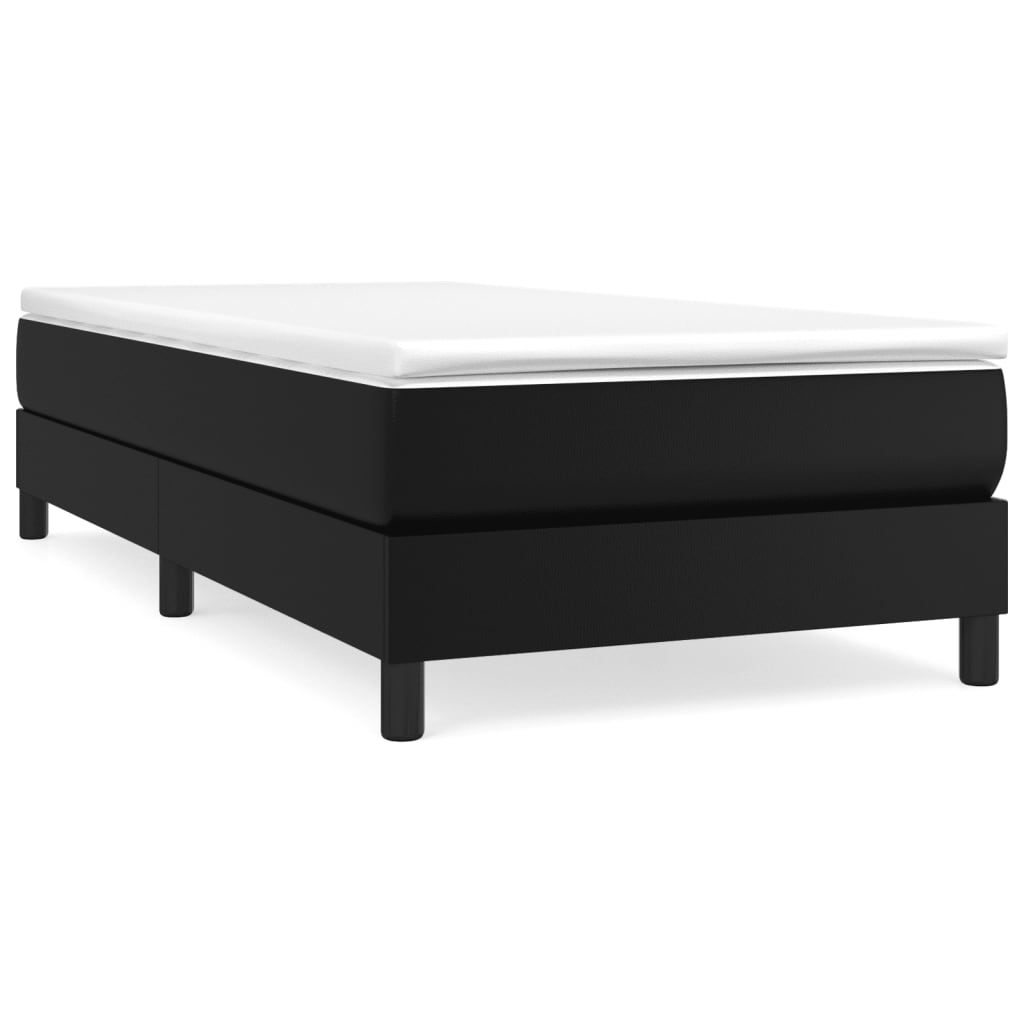 Boxspringbettgestell Schwarz 90x200 cm Kunstleder