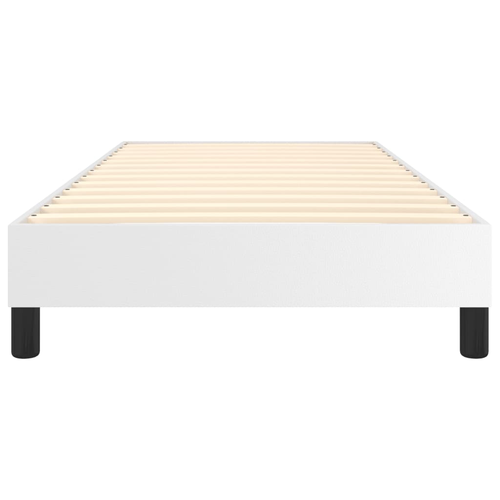 Boxspringbettgestell Weiß 90x200 cm Kunstleder