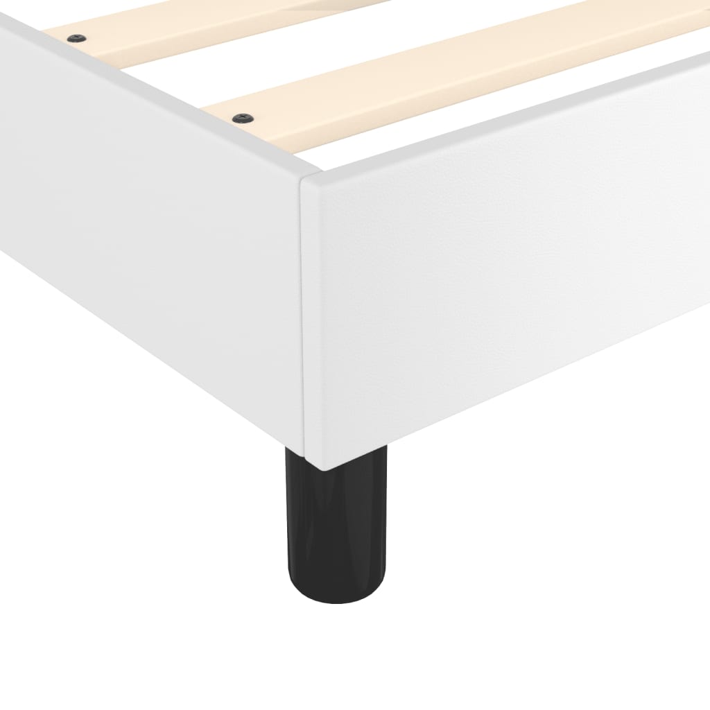 Boxspringbettgestell Weiß 90x200 cm Kunstleder