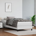 Boxspringbettgestell Weiß 90x200 cm Kunstleder