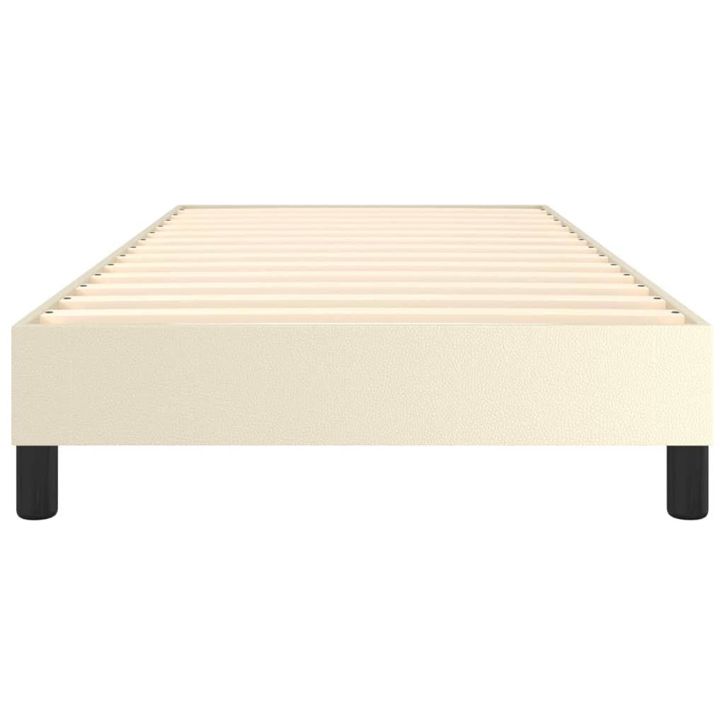Boxspringbettgestell Creme 90x200 cm Kunstleder