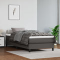 Boxspringbettgestell Grau 90x200 cm Kunstleder