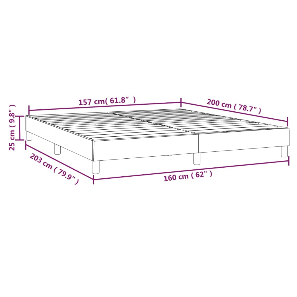 Boxspringbettgestell Creme 160x200 cm Kunstleder