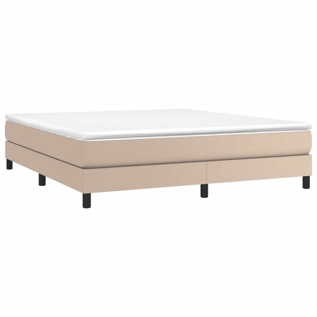 Boxspringbettgestell Cappuccino-Braun 160x200 cm Kunstleder