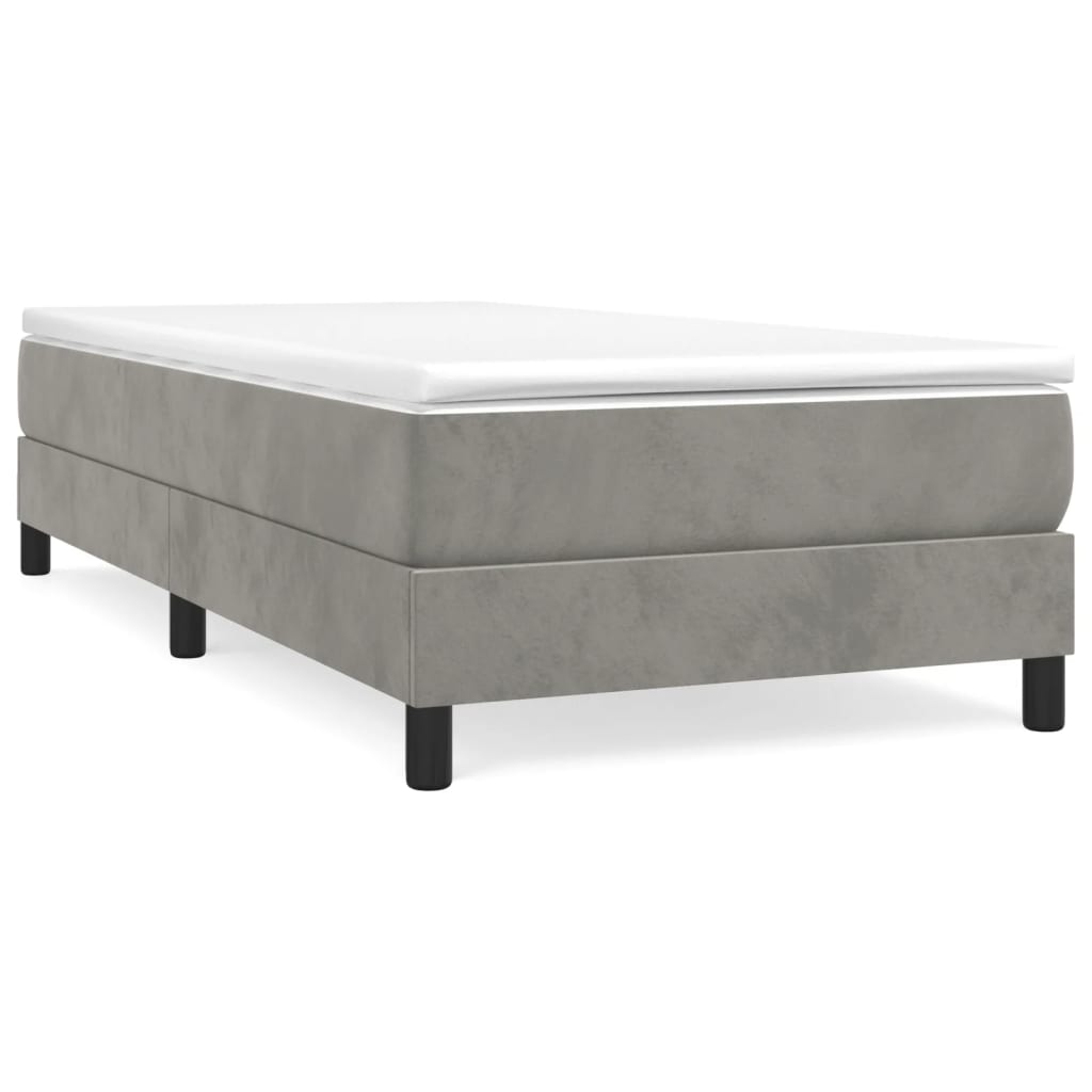 Boxspringbettgestell Hellgrau 80x200 cm Samt