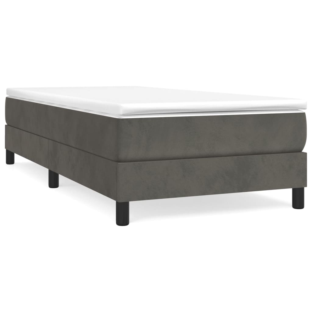 Boxspringbettgestell Dunkelgrau 80x200 cm Samt