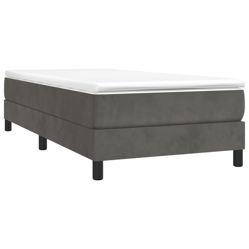 Boxspringbettgestell Dunkelgrau 80x200 cm Samt