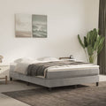 Boxspringbettgestell Hellgrau 140x190 cm Samt