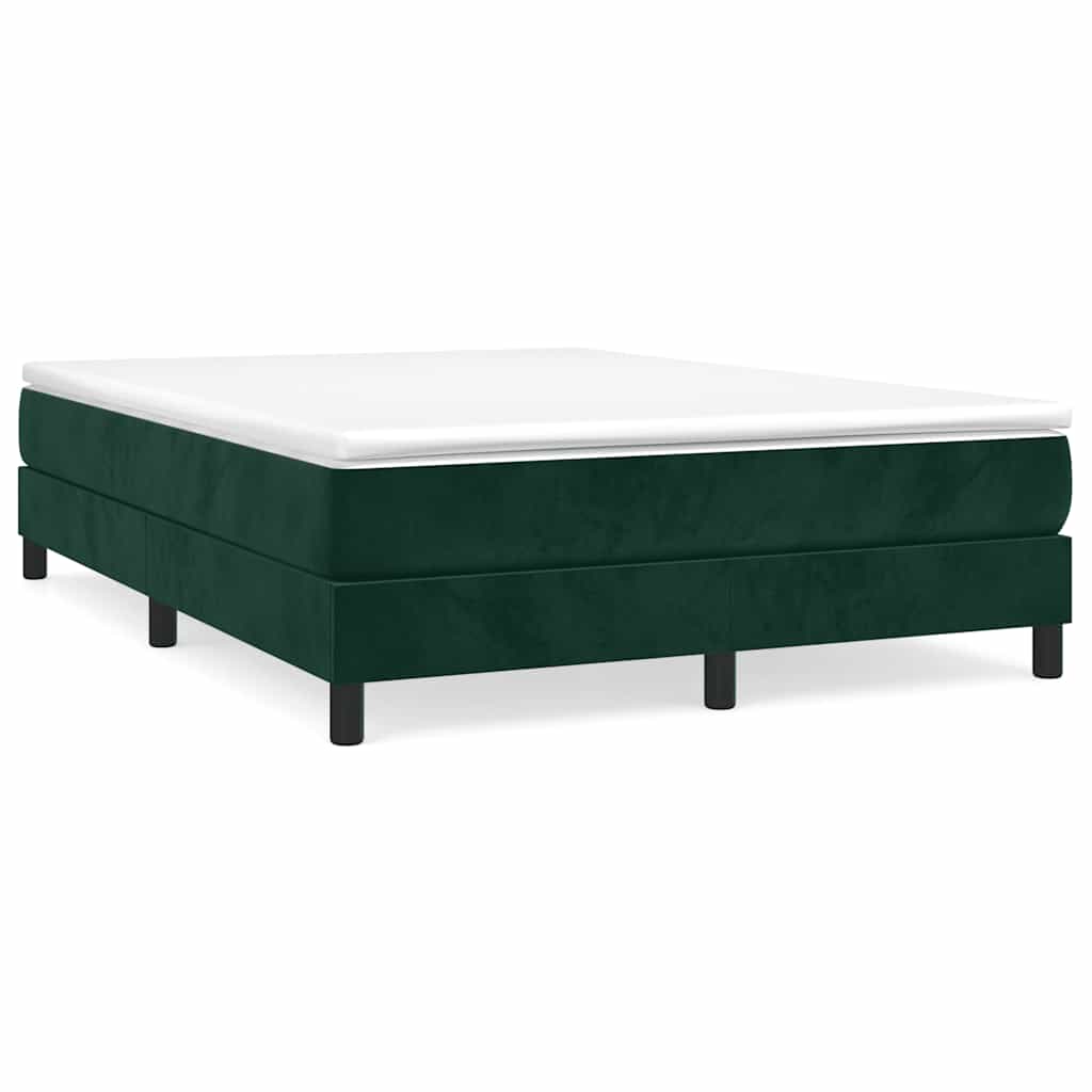 Boxspringbettgestell Dunkelgrün 140x190 cm Samt