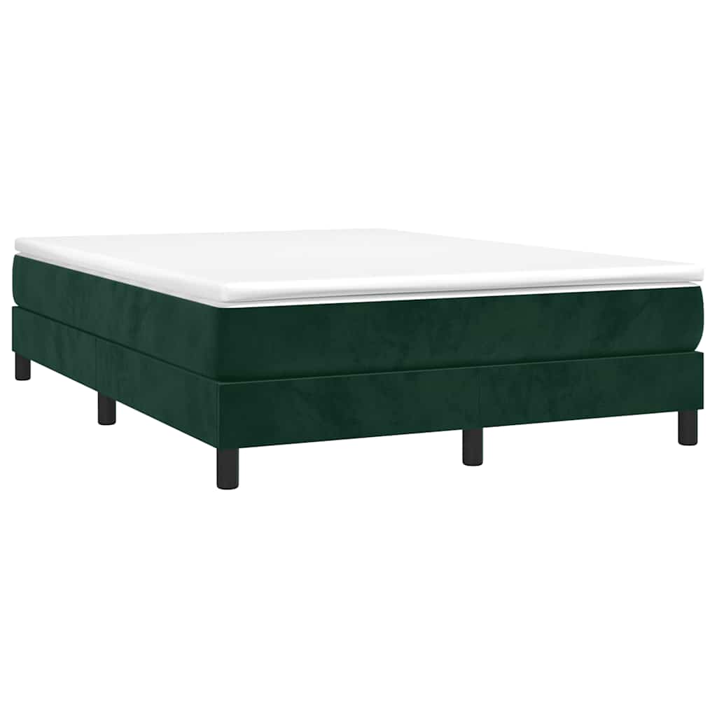 Boxspringbettgestell Dunkelgrün 140x190 cm Samt