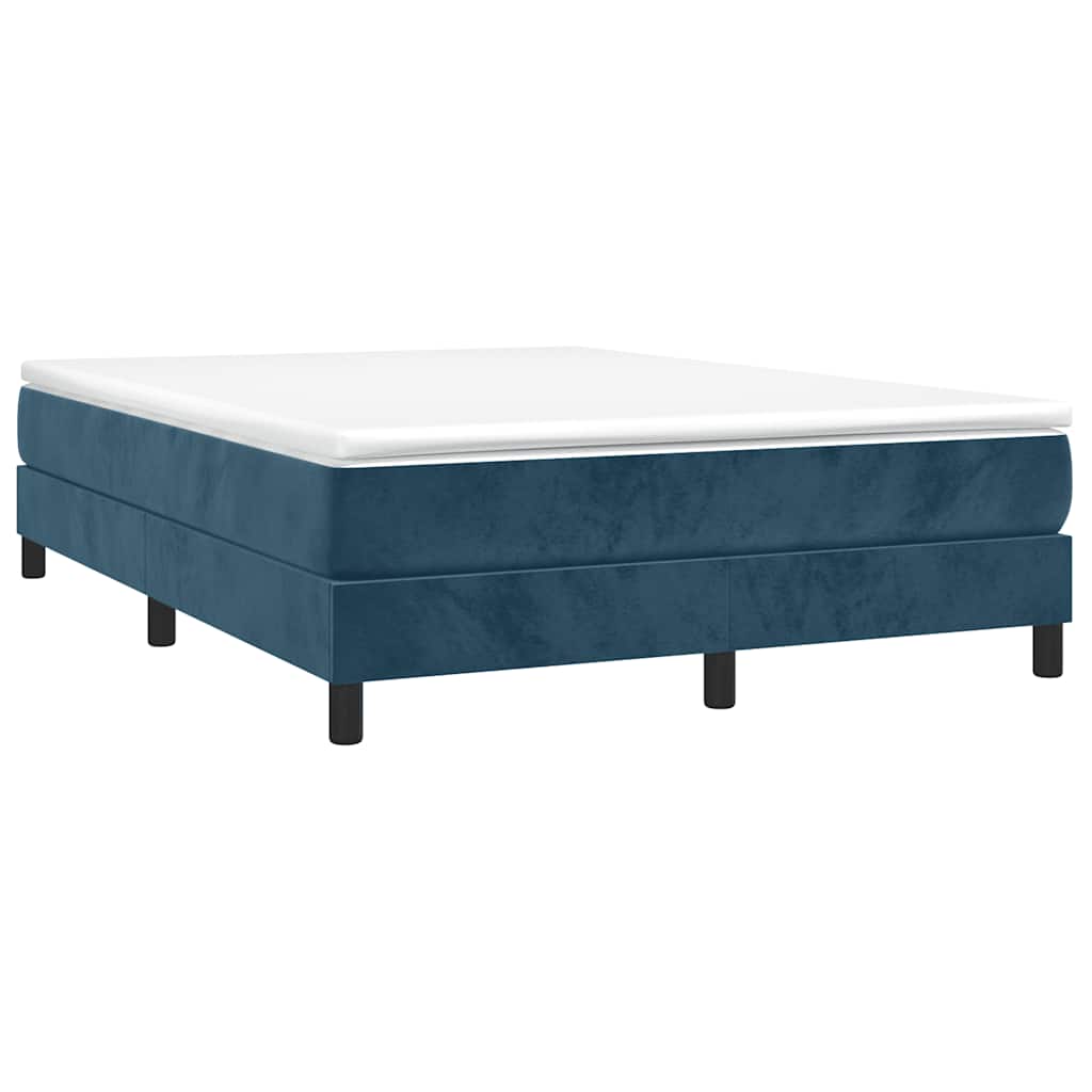 Boxspringbettgestell Dunkelblau 140x190 cm Samt