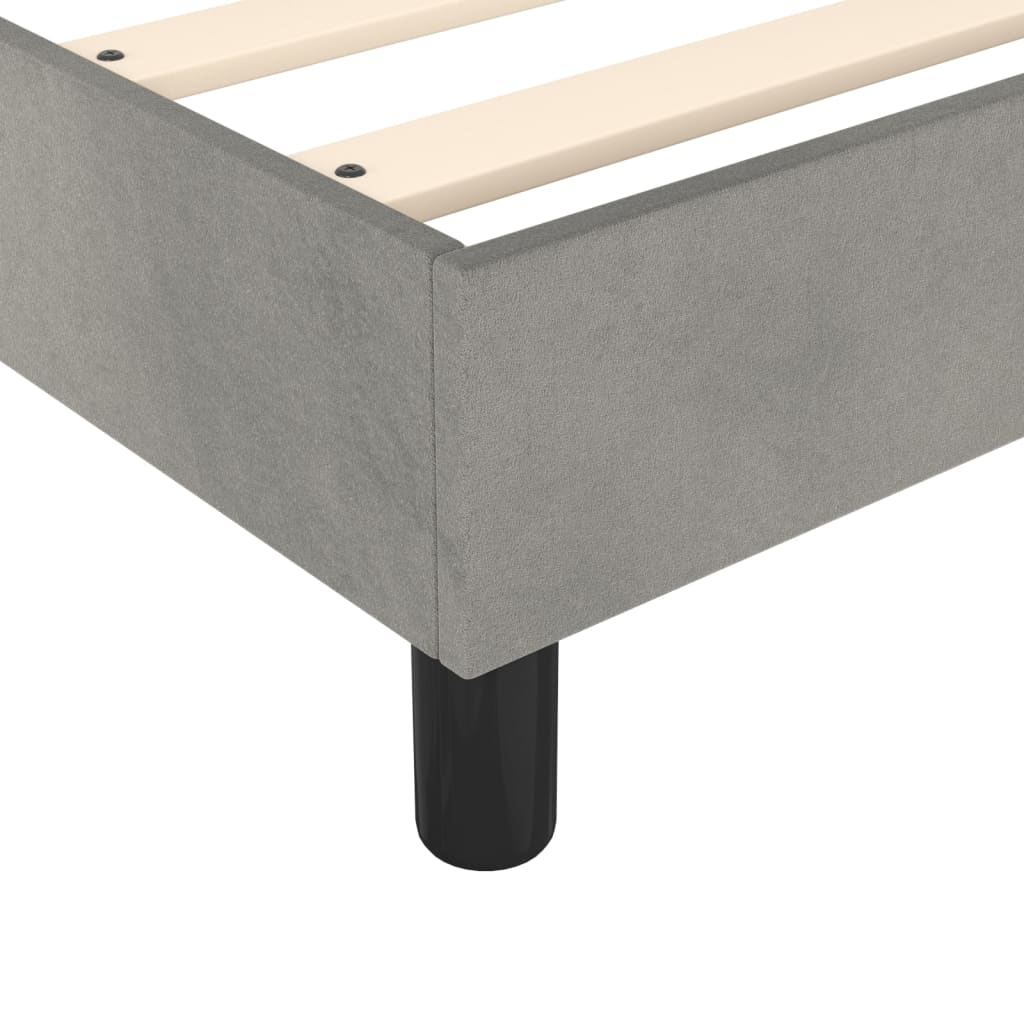 Boxspringbettgestell Hellgrau 140x200 cm Samt