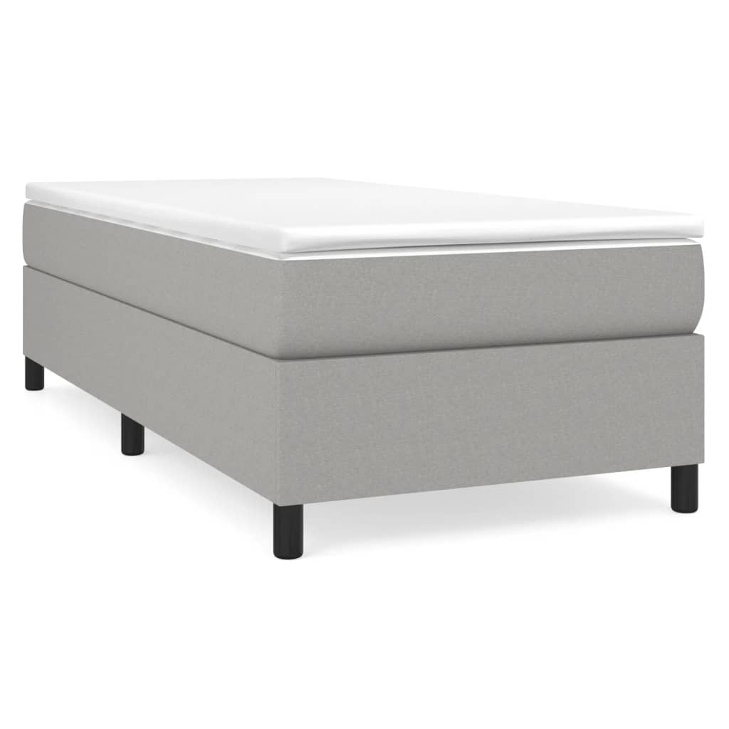 Boxspringbettgestell Hellgrau 90x190 cm Stoff
