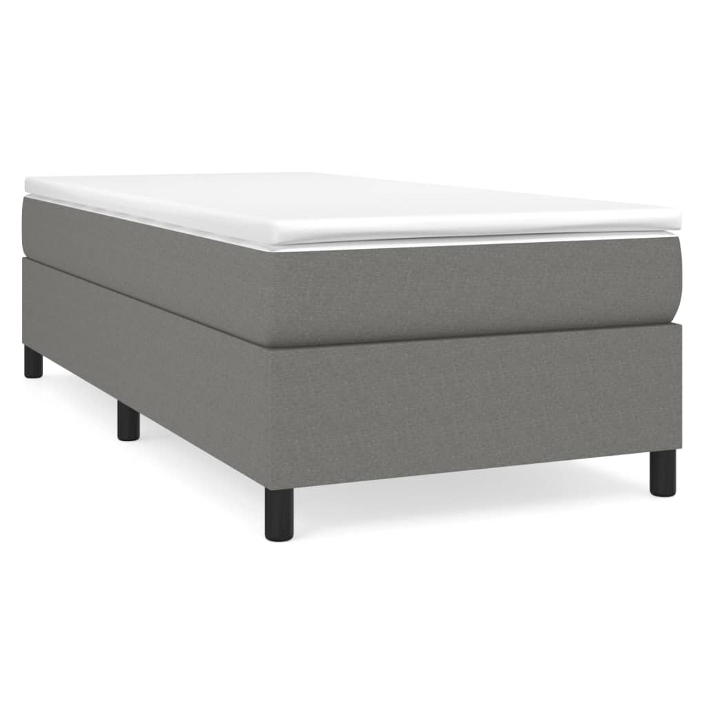 Boxspringbettgestell Dunkelgrau 90x190 cm Stoff