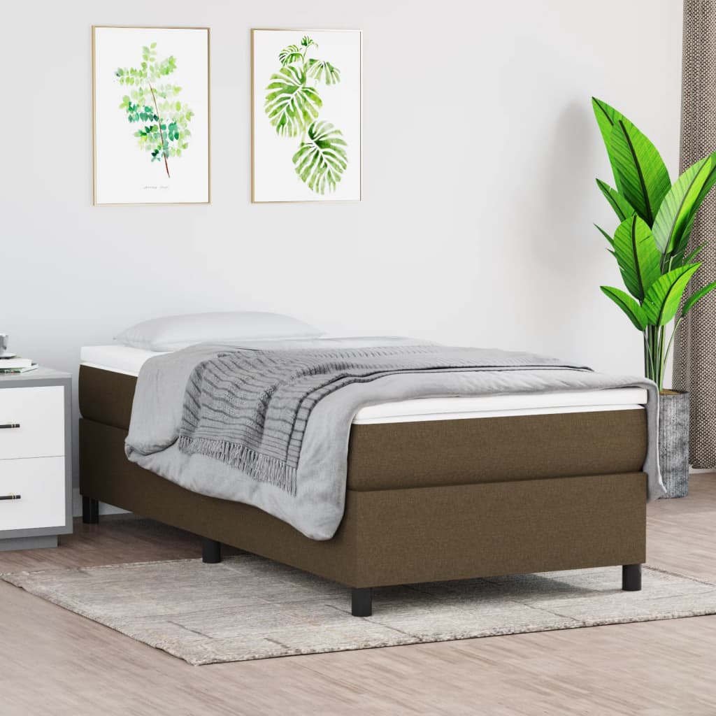 Boxspringbettgestell Dunkelbraun 90x190 cm Stoff