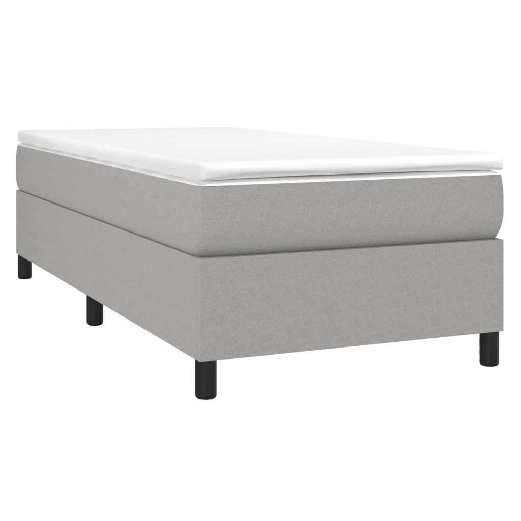 Boxspringbettgestell Hellgrau 90x200 cm Stoff