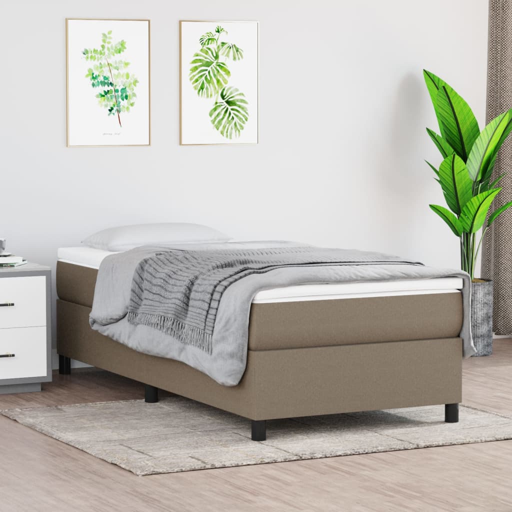 Boxspringbettgestell Taupe 90x200 cm Stoff