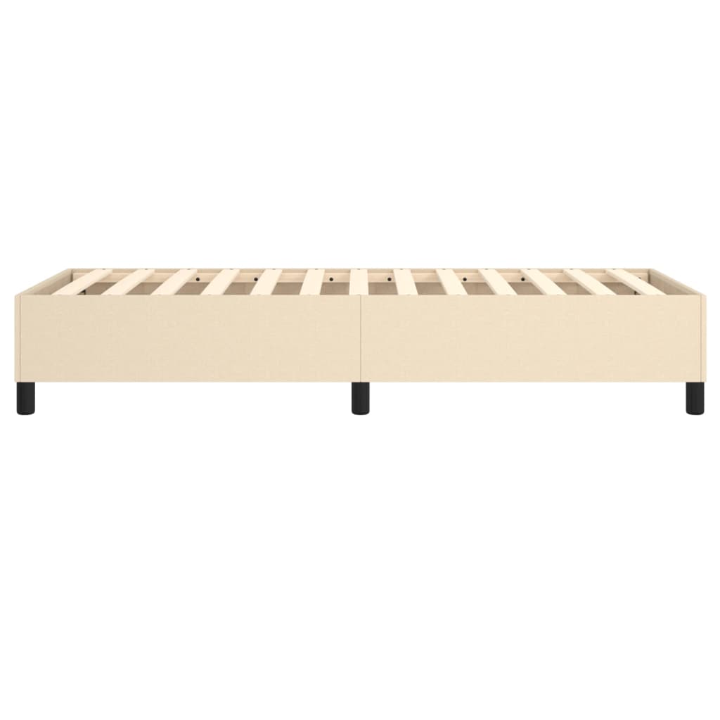 Boxspringbettgestell Creme 90x200 cm Stoff