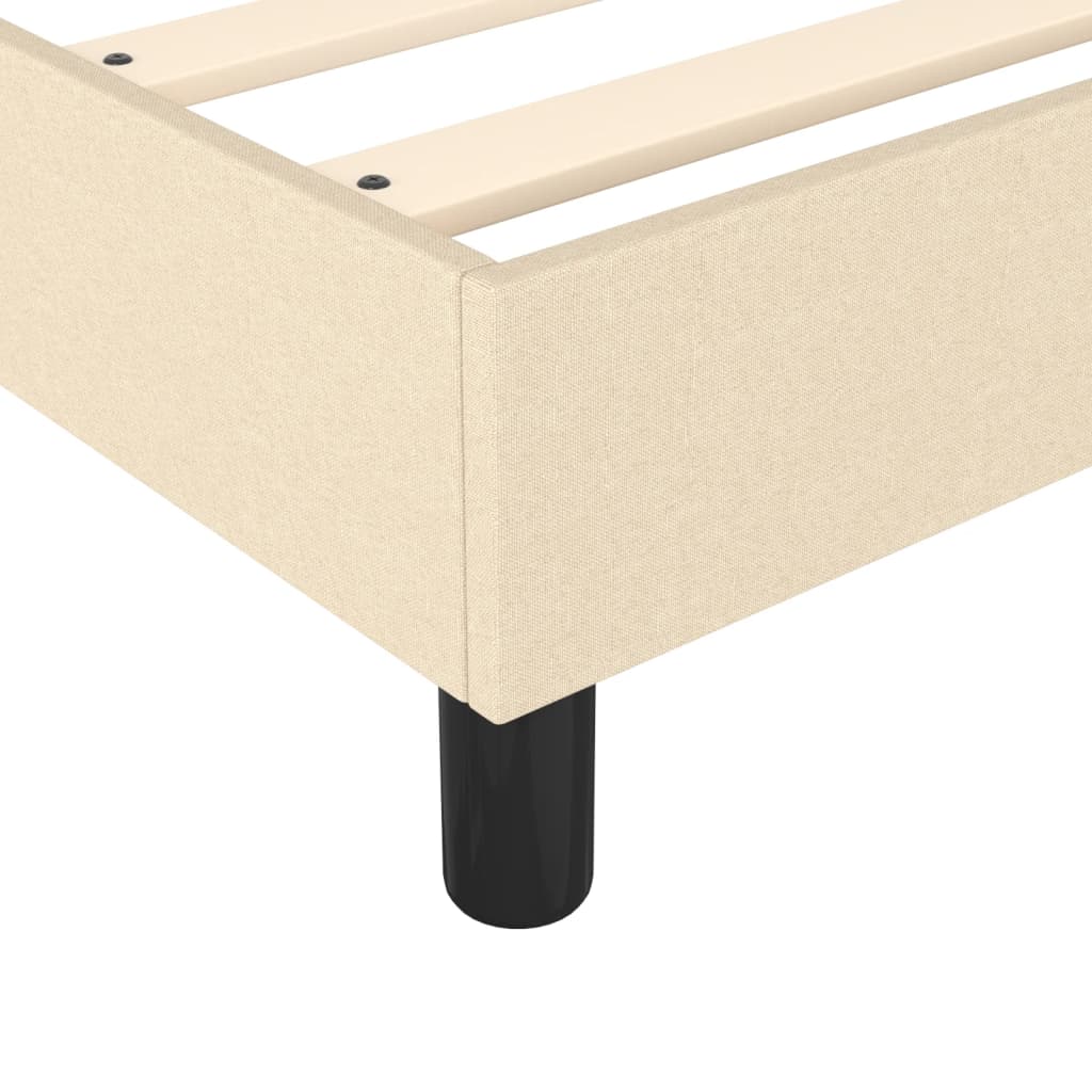 Boxspringbettgestell Creme 90x200 cm Stoff