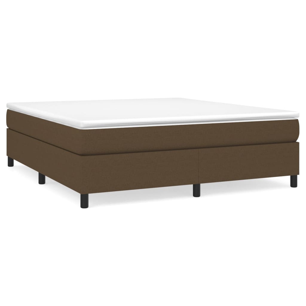 Boxspringbettgestell Dunkelbraun 160x200 cm Stoff
