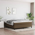 Boxspringbettgestell Dunkelbraun 160x200 cm Stoff