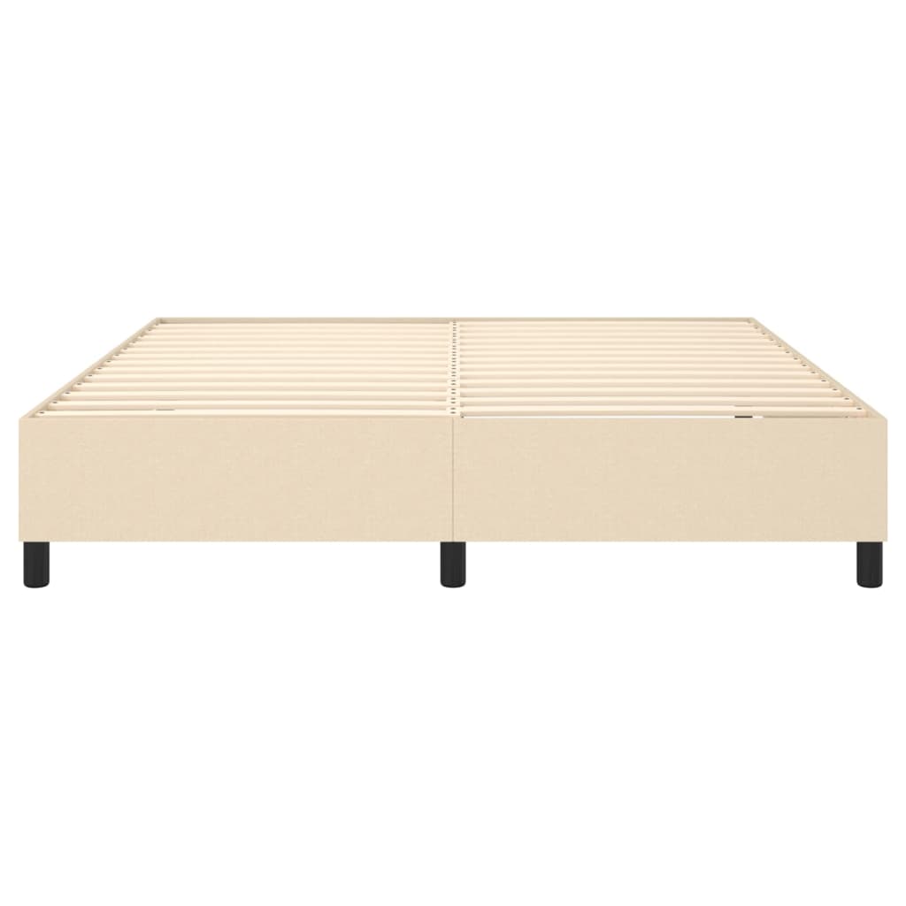 Boxspringbettgestell Creme 160x200 cm Stoff