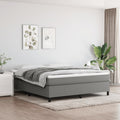Boxspringbettgestell Dunkelgrau 180x200 cm Stoff