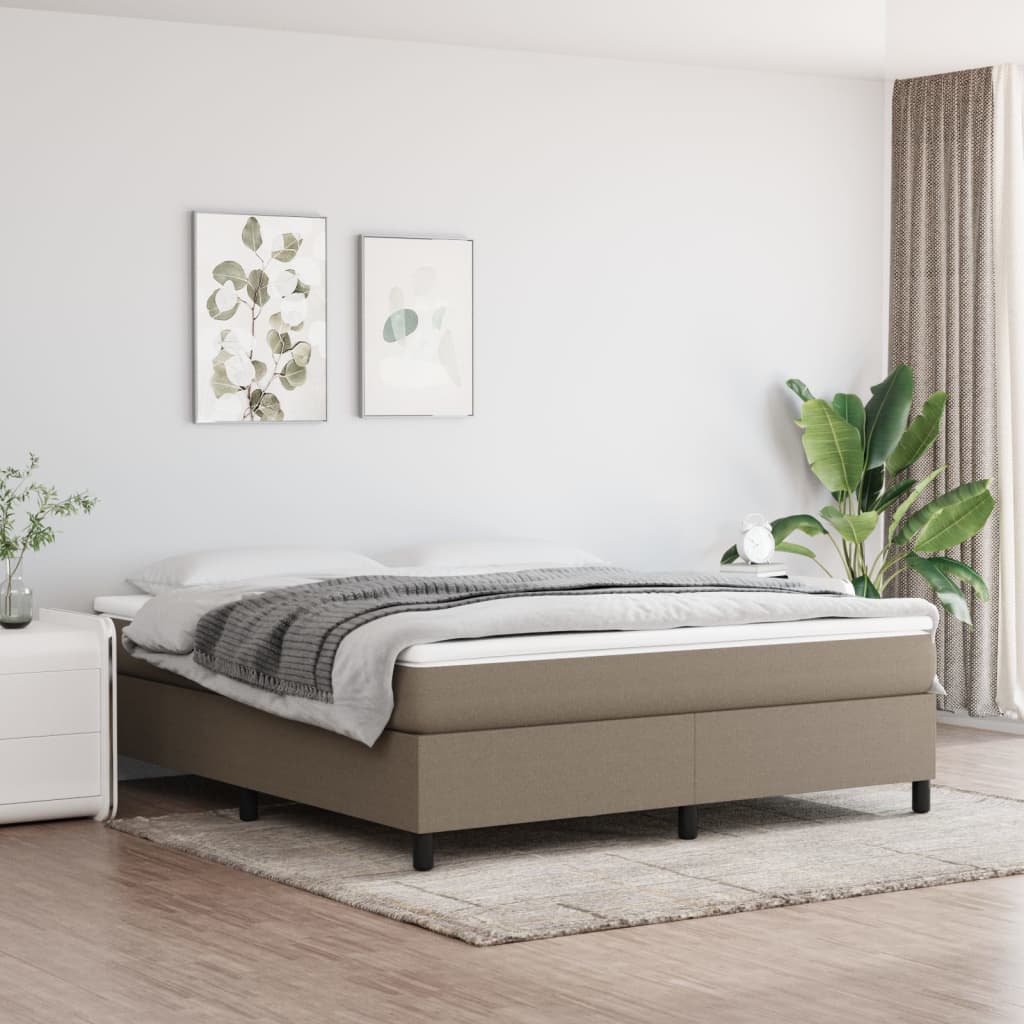 Boxspringbettgestell Taupe 180x200 cm Stoff