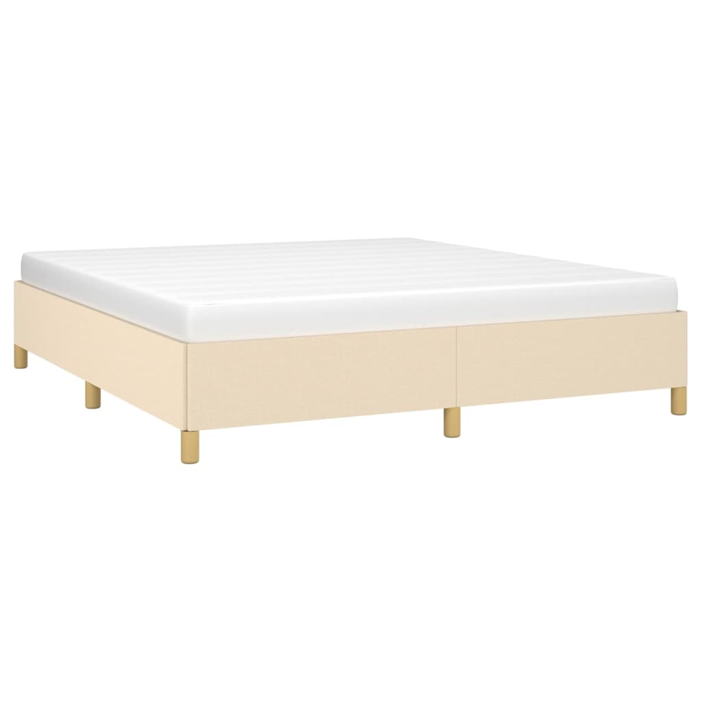 Boxspringbettgestell Creme 180x200 cm Stoff